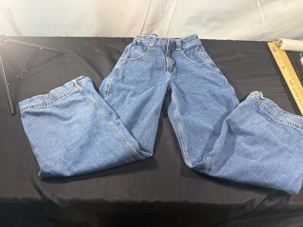Womens A.Lab Expand Your Mind Wide Leg Baggy Rave Jeans Blue Size 0